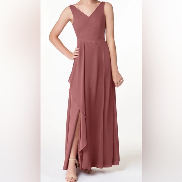 Azazie Dusty Rose Maxi Skirt - Picture 1 of 5